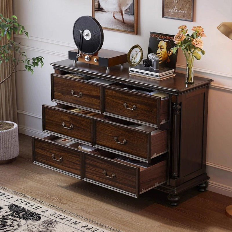 Armoire d'appoint en bois manufacturé noyer foncé