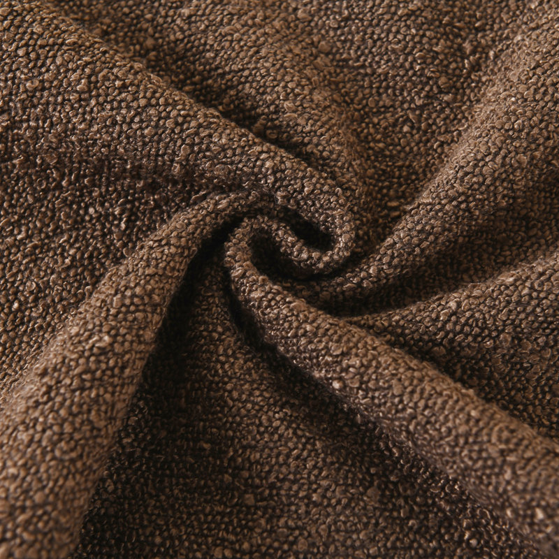 Textured Pillow Covers Textured Boucle Pillow Covers, Dark Brown, Square 20"