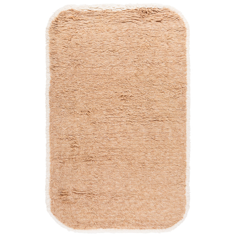 Casablanca 475 Hand Woven Wool Pile Solid Color Rug, Rectangle 5' x 8'