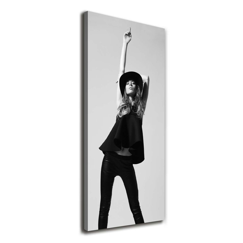 Woman In Black - Wrapped Canvas Print