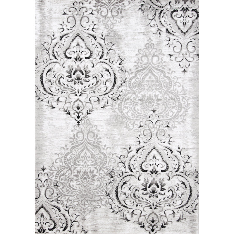 Abbate Damask Indoor Rug, Rectangle 6'7" x 9'6"