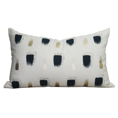 Geometric Feather Reversible Throw Pillow