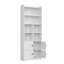Bibliothèque de rangement à 7 niveaux avec 4 portes et bibliothèque cubique H 74,6 "x l 23,54" Rilion 