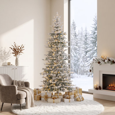 Sapin de Noël pré-éclairé givré Johvan