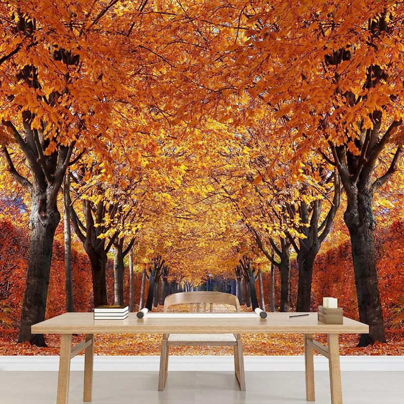 Forest Nature Landscape Peel & Stick Border, 100" L x 144" W