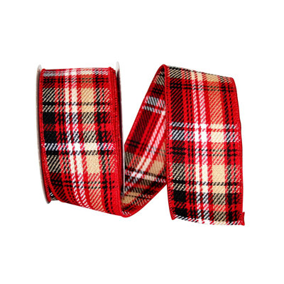 2.5'' Plaid Acrylic Ribbon