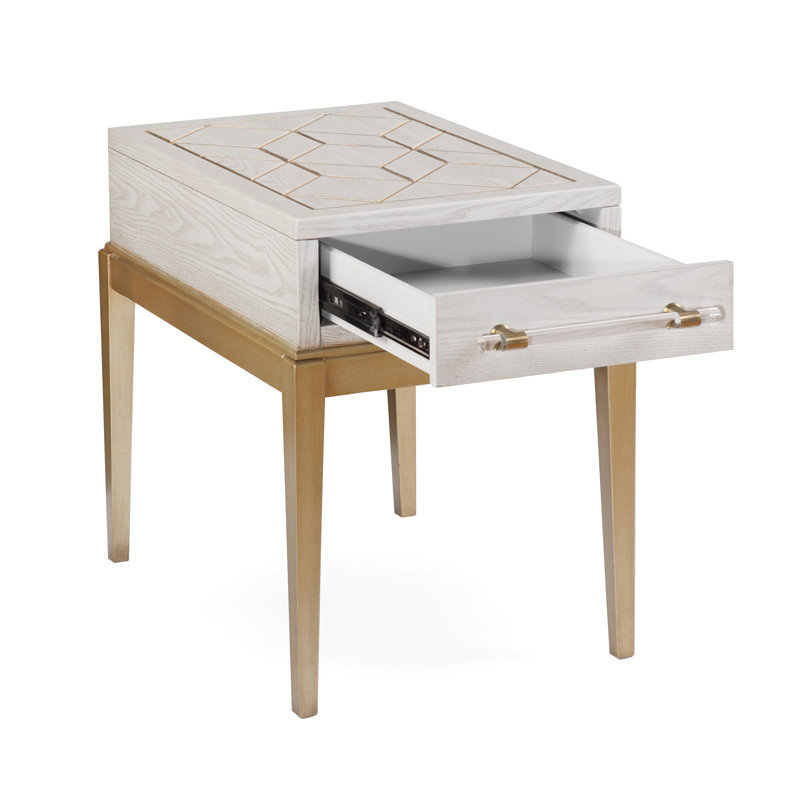 Whitmore End Table, White, 23" H x 17" W x 25" D