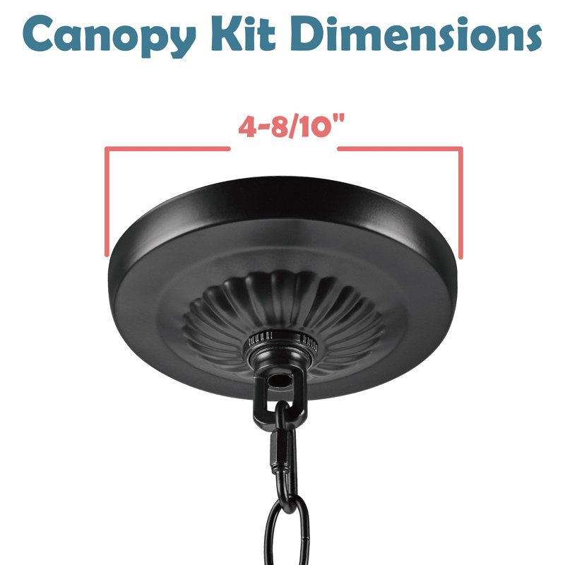 Matte White Brushed Nickel Chandelier Fixture Canopy Kit