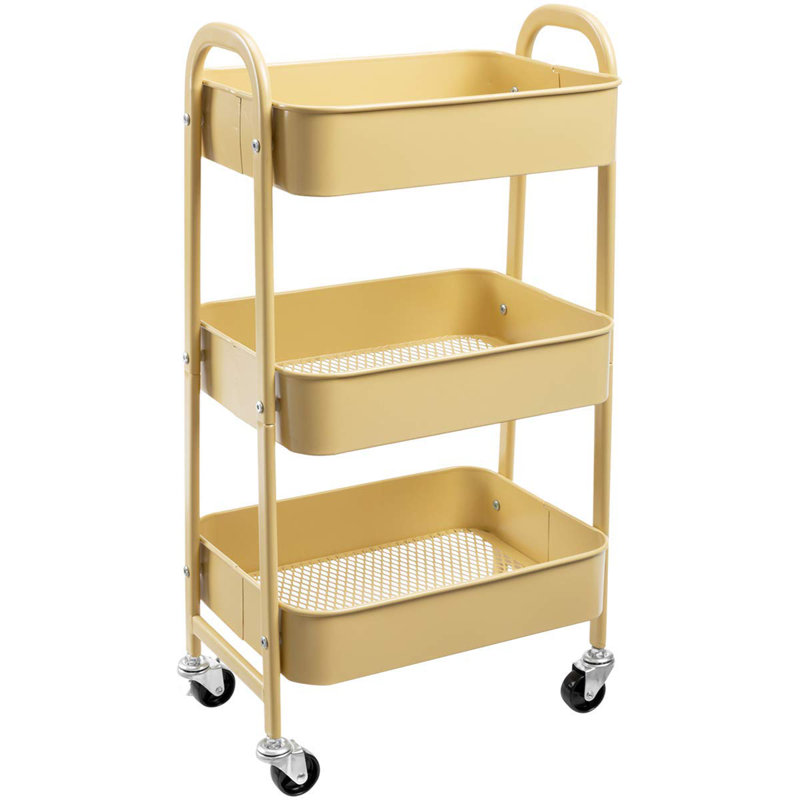 76cm H x 39cm W Utility Cart, Khaki Yellow