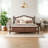 Pine wooden Bed with Upholstered Headboard and Panel Footboard,-1809944510-1809944496
