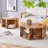 Modern Minimalist Wood color Hexagonal Coffee Table Set.Hexagonal MDF coffee table