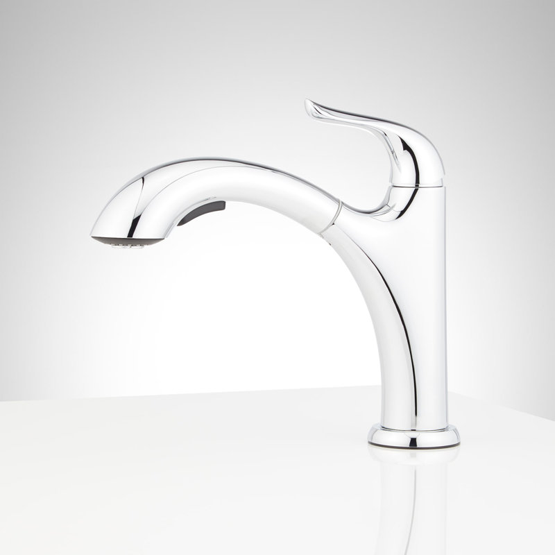 Cypress Single-Hole Dual-Function Pull-Out Kitchen Faucet - Chrome, Chrome