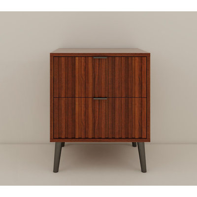 Stylish Nightstand With 2 Drawers