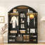 Armoire multifonctionnelle avec porte-chaussures, cintres et crochets - garde-robe d'entrée robuste en panneau de fibres à densité moyenne-440727653