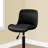 Black Leather Look White Metal Juvenile Office Chair, Adjustable Height, Swivel, Ergonomic, Computer Desk Work, Contemporary Modern-1233815476