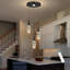 Lustre à 3 lumières à DEL pour îlot de cuisine à intensité variable moderne-882480615