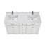 Meuble-lavabo double 60 po en bois massif avec plateau en pierre reconstituée 1 po-508047316