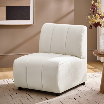 Chaise d'appoint moderne en chenille 28 po Shalon