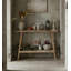 Console en bois naturel avec tablette ouverte pour le couloir