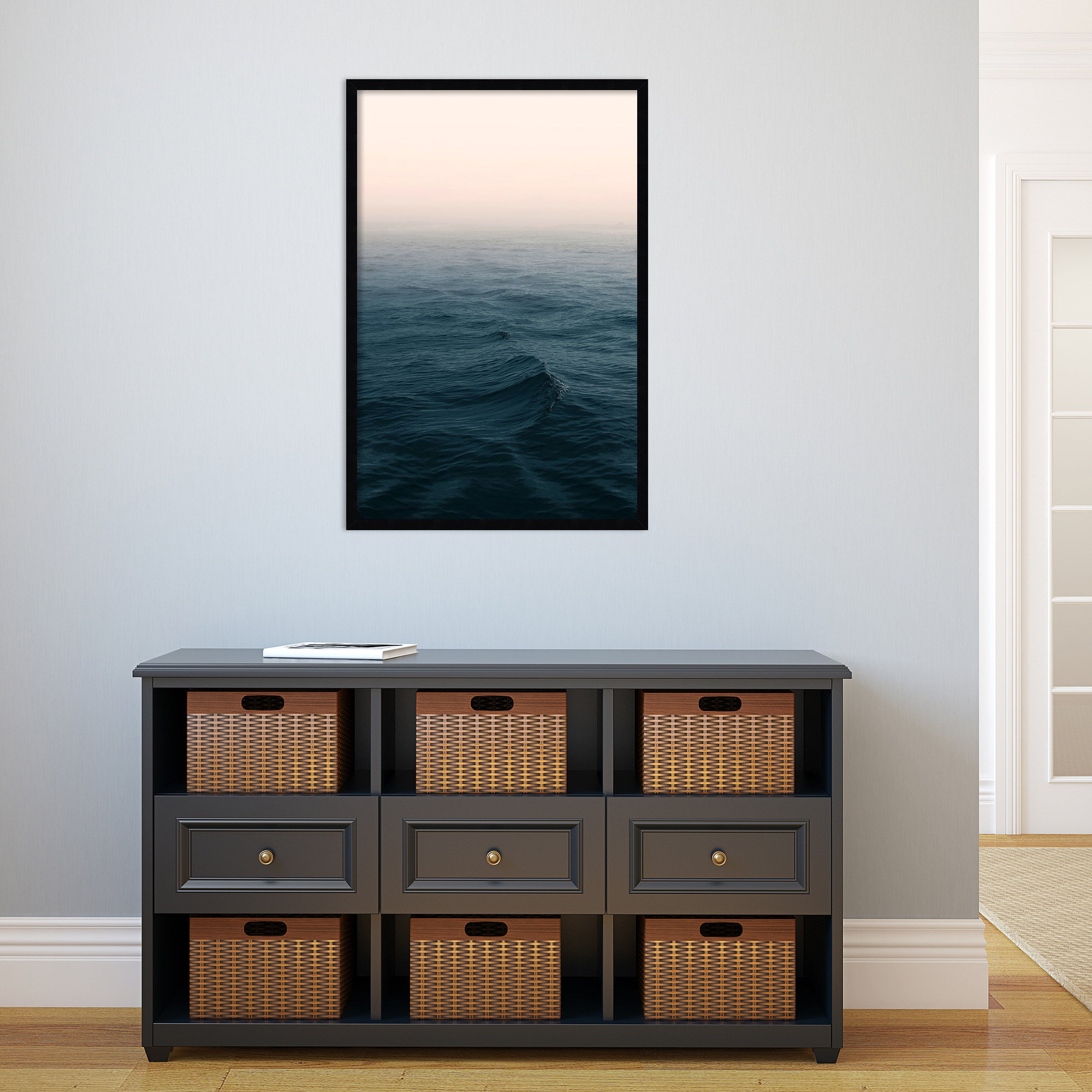 Ocean by Ian Winstanley, Black, 22" W x 33" H