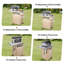COOLBEBE Table de préparation extérieure pour chariot de barbecue avec plateau en acier inoxydable, table de barbecue en bois massif avec roulettes et tablette latérale (Burlywood)