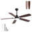 52 Inch Classics Ceiling Fan With Led Light 6 Speed Wind 5 Blades Remote Control DC Motor For Indoor-782918750-782918688