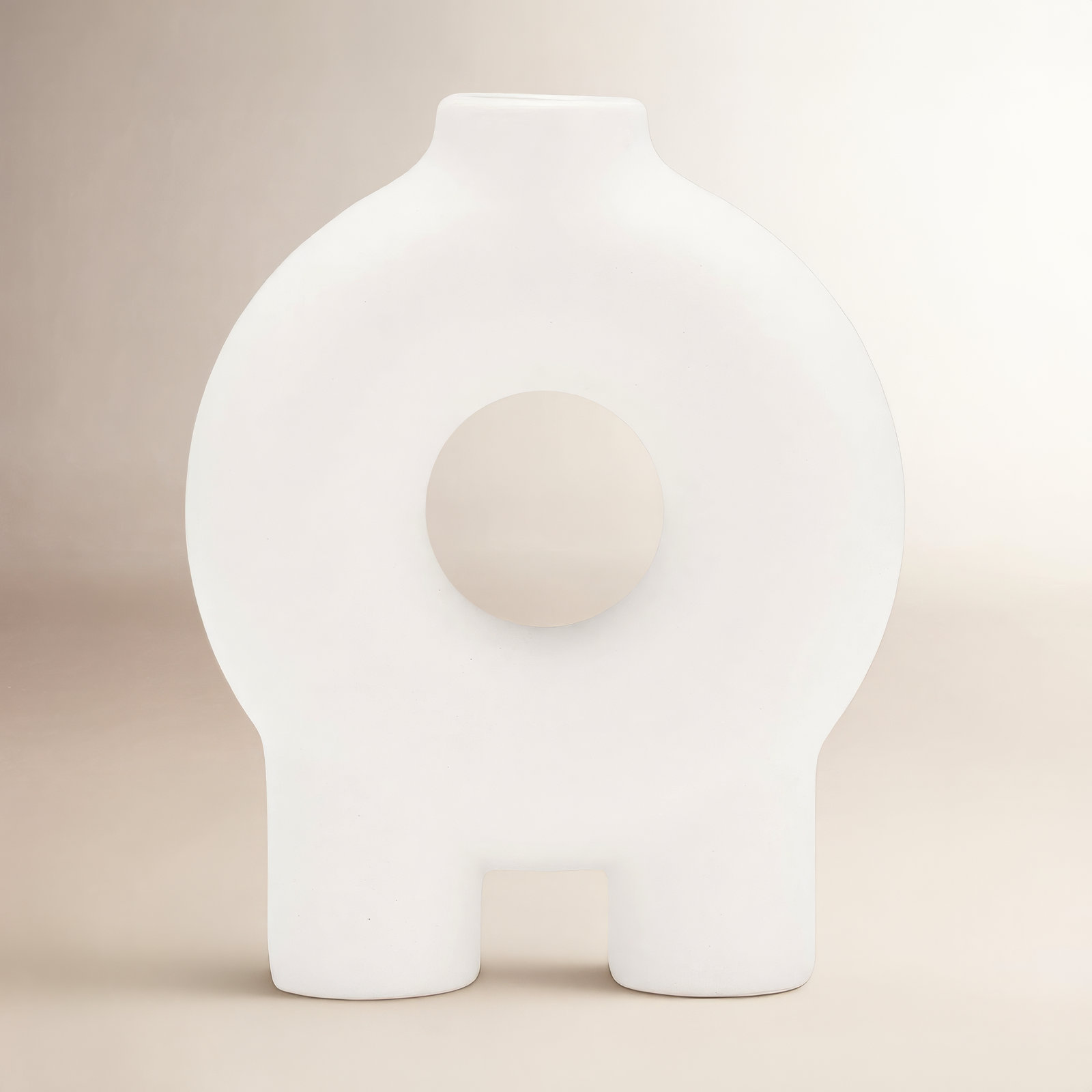 Corsetti Ceramic Table Vase, White