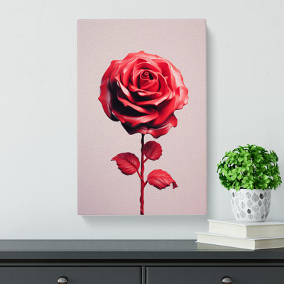 Rose Minimalism - Wrapped Canvas
