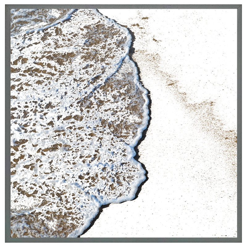 Cullinan Beach Tide - Single Picture Frame Print, 31cm H x 31cm W x 4cm D, Grey Framed