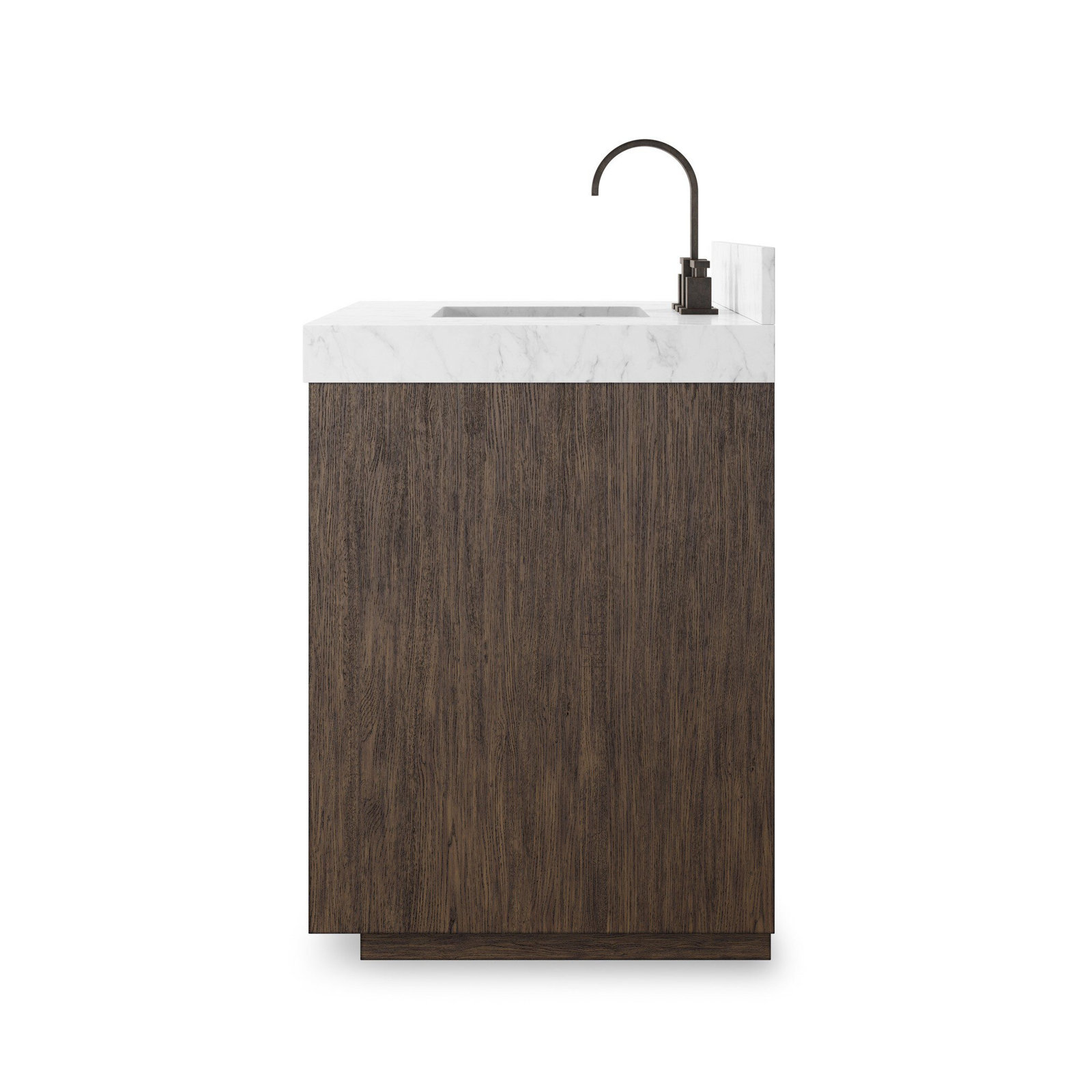 Oak Single Bathroom Vanity, Satin Espresso Oak
