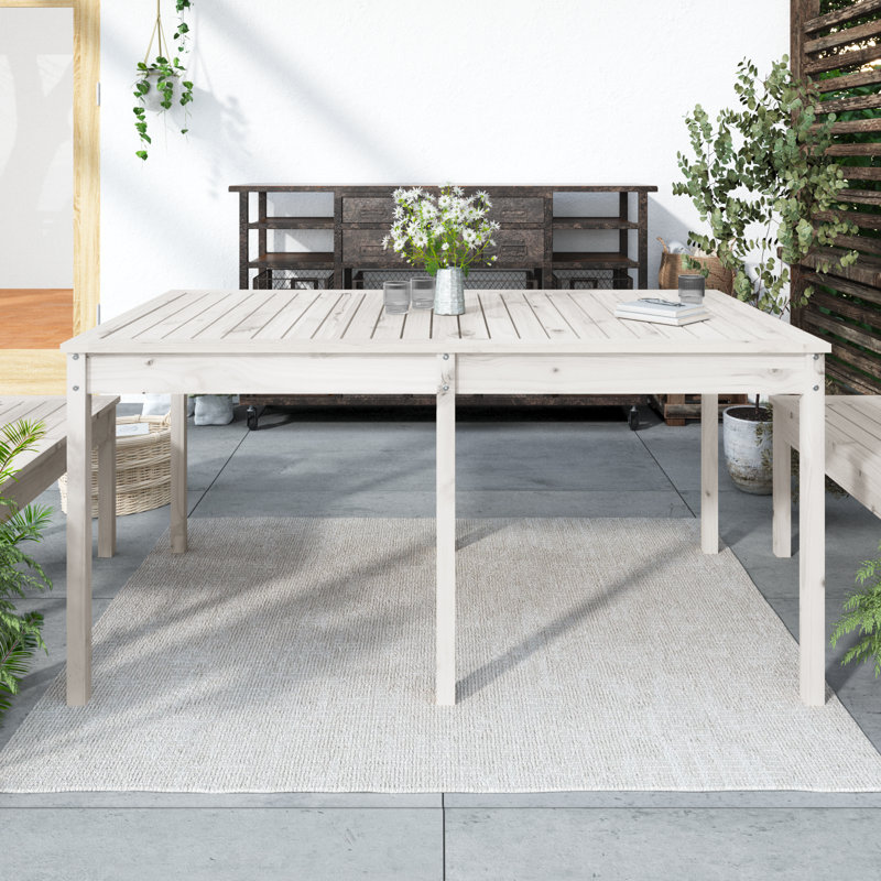 Lotti Rectangular Outdoor Dining Table , 159.5cm cm W 82.5cm cm D, White