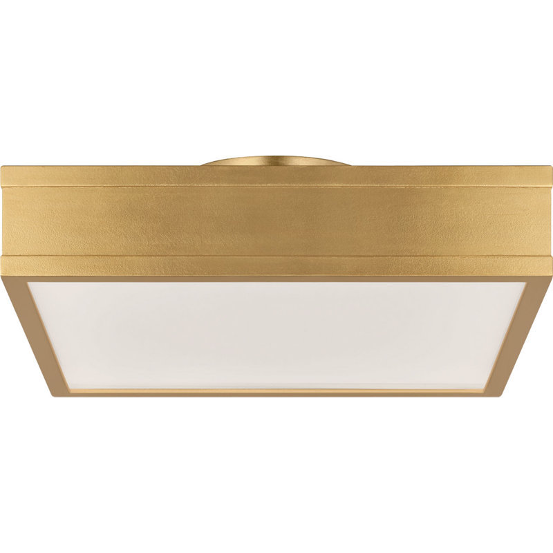 Dupont Square Semi Flush, 4" H x 12" W x 12" D, Gild