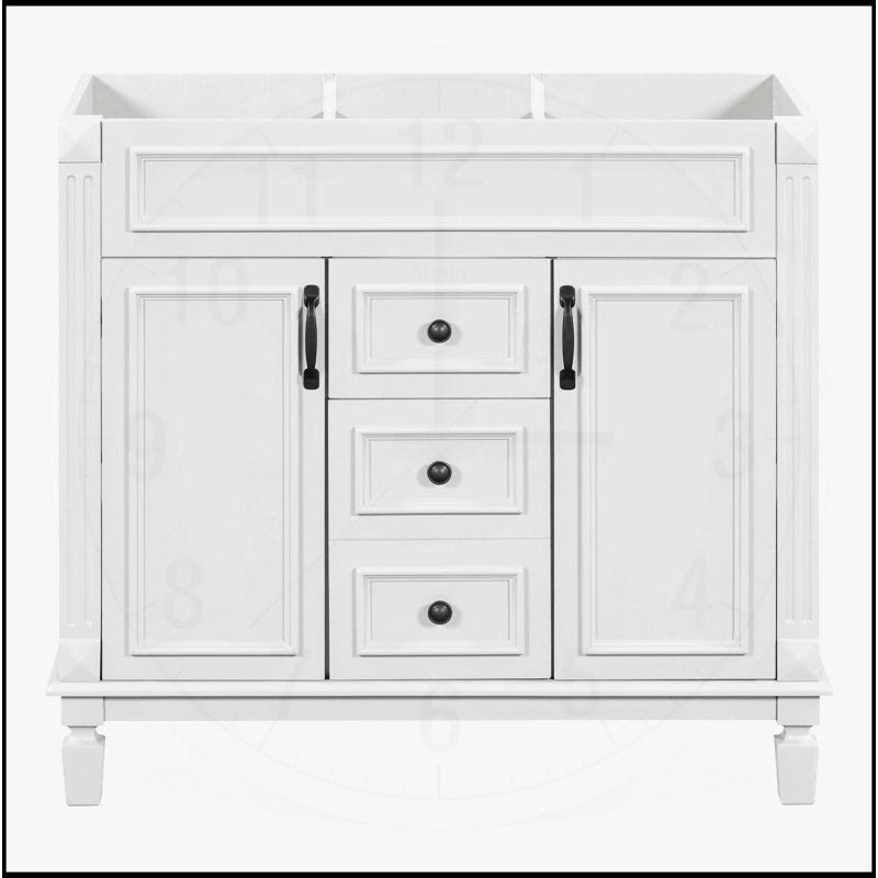 Meuble-lavabo 36 po sans lavabo supérieur, Blanc