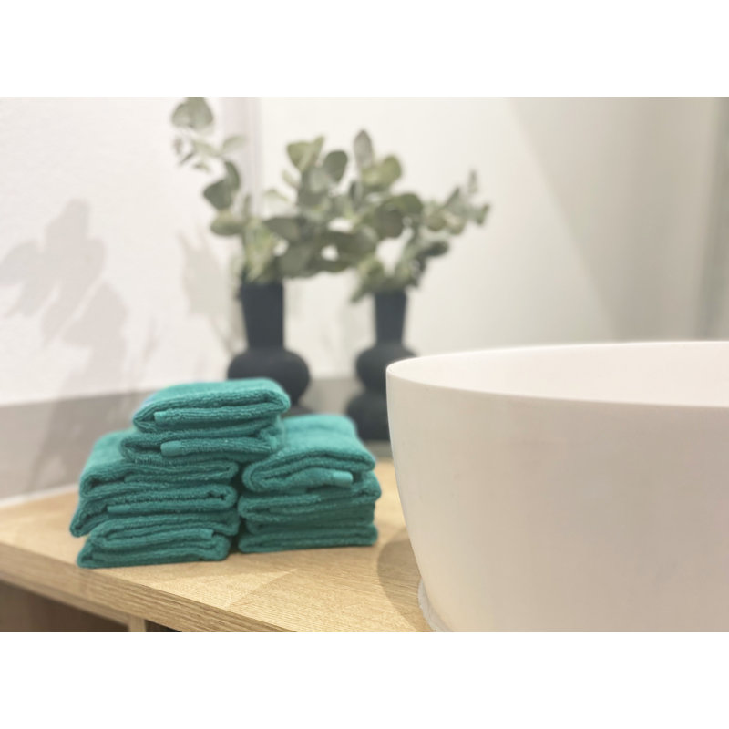 Midweight Fingertip Towel, Turquoise