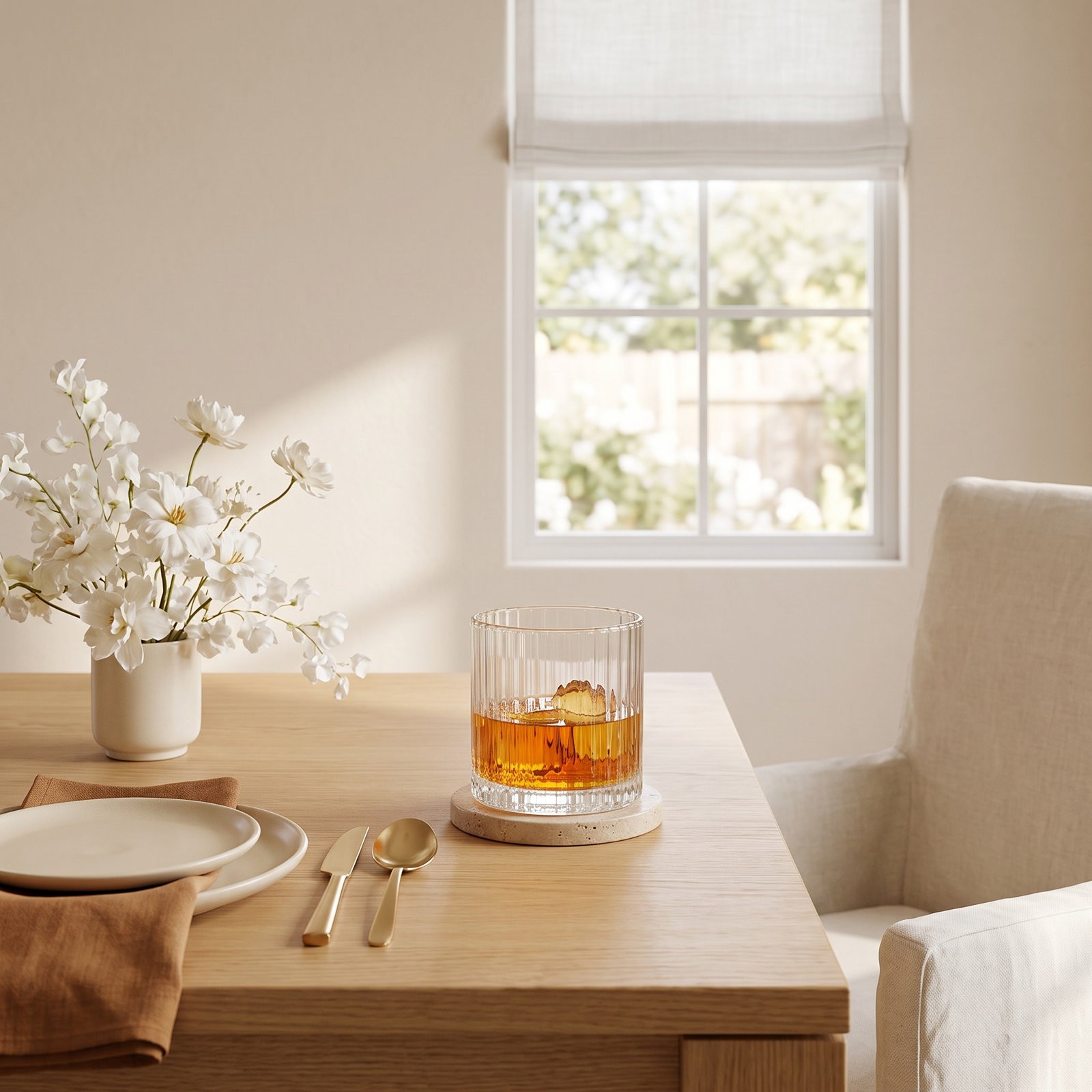 Elle Ribbed Whiskey Glass