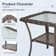 Valierius Durable Outdoor Side Table With UV-Resistant Wicker, And Tempered Glass - Ideal For Patios, Gardens, And Poolside Relaxation