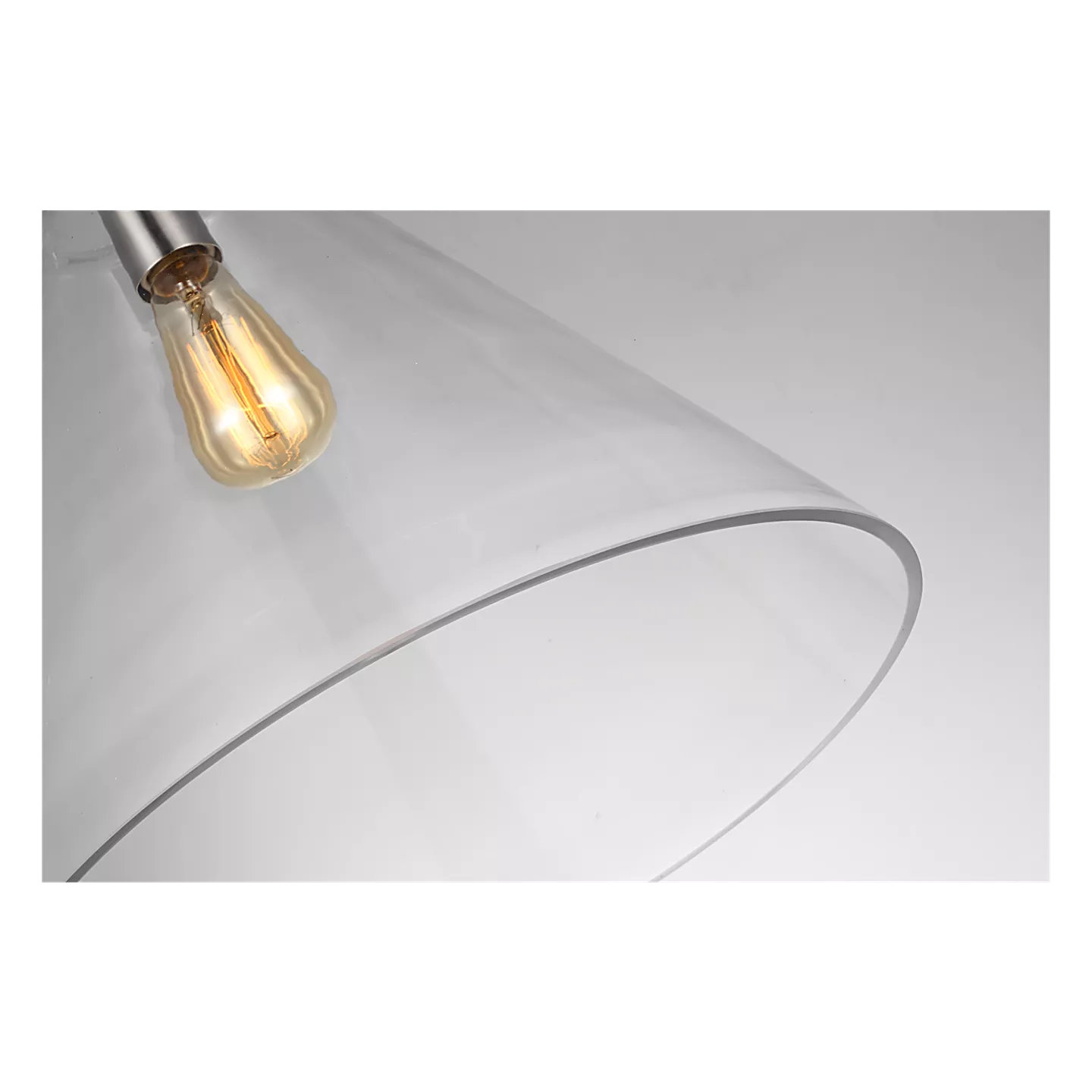 Catryn Single Light Glass Dimmable Pendant, Brushed Nickel