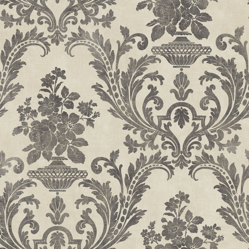 Positano 10m x 52.8cm Matte Wallpaper Roll, Beige/Black