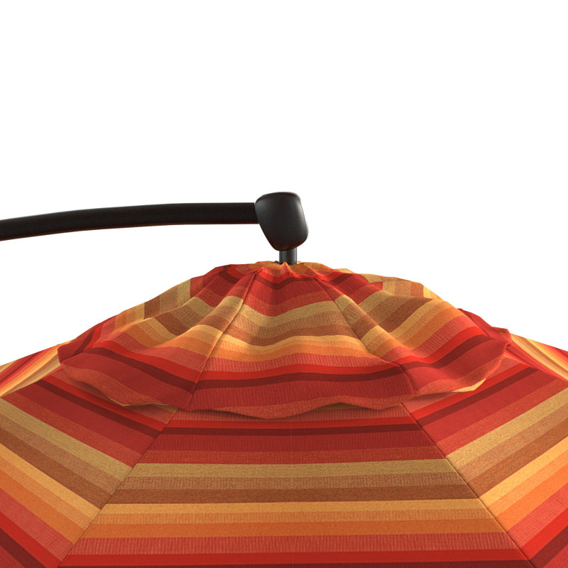 Parasol en porte-à-faux octogonal 9 pi Jiles, Coucher de soleil Astoria Sunbrella®