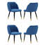Inola Upholstered Velvet Dining Chairs - Ergonomic Soft Back with Metal Legs - Armchair for Dining Room Living Room Restaurants Set of 2-34272963-104936309-104936310