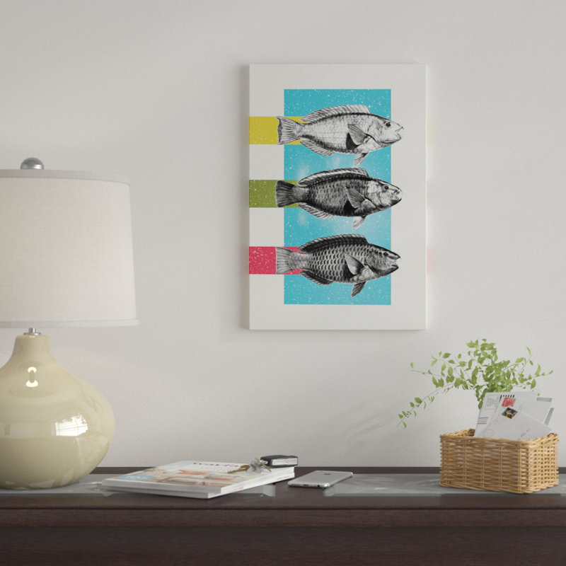 «Fish» par Danny Ivan, impression sur toile, H 60 po x l 40po x P 1,5 po, Pas de tapis, Toile tendue
