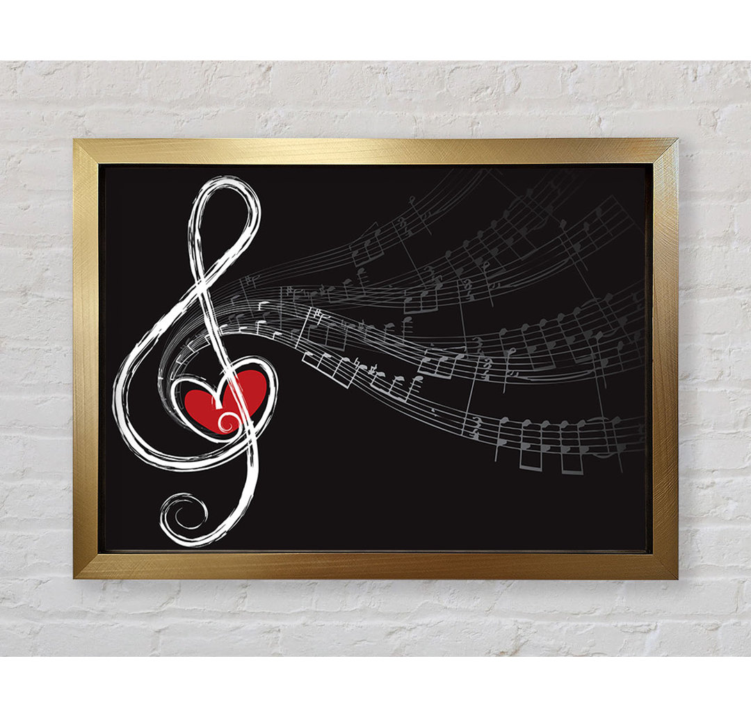 For The Love Of Music - Einzelne Bilderrahmen Kunstdrucke