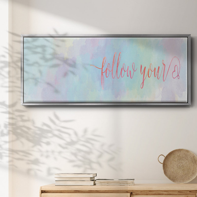 Follow Your- Framed Canvas, 20" H x 50" W