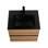 Meuble-lavabo flottant 24 po avec lavabo - armoire murale tout en bois avec tiroirs à fermeture en douceur, conception à dossier ouvert et plateau en céramique durable