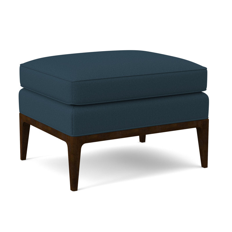 Repose-pieds rectangulaire 28 po Claxton, Noyer américain, Lagon Margaret