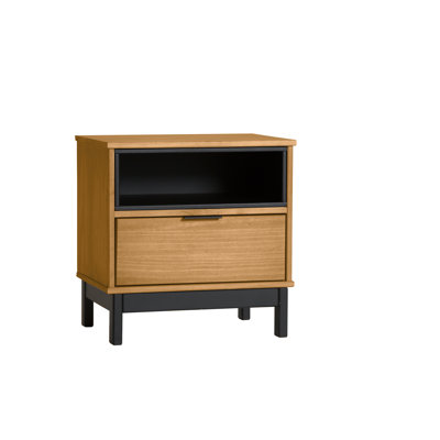Staetler 49cm W Solid Wood Bedside Table