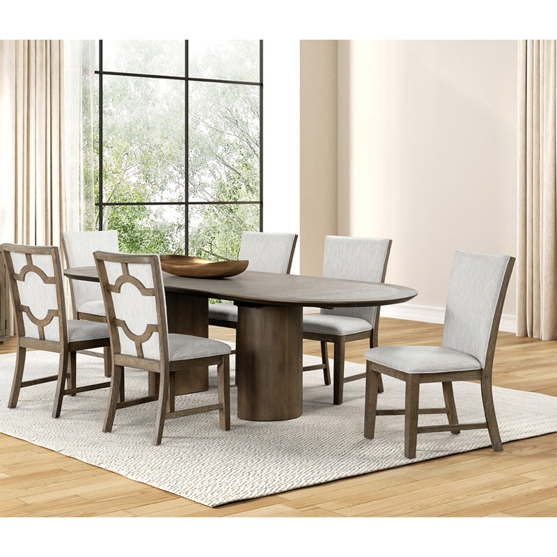 Callula 7-pcs Oval Dining Table Set