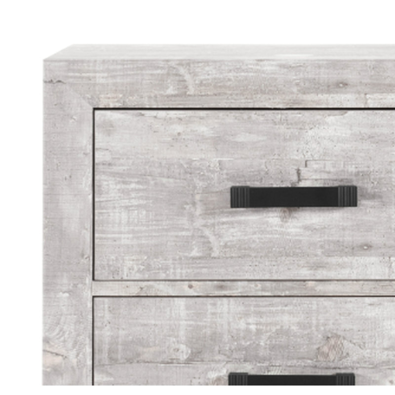 Table de chevet grise avec 2 options de rangement
