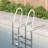 Vidaxl Pool Ladder Silver 304 Stainless Steel 21.3X15.0X62.2 In