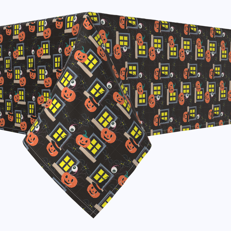 Hackensack Geometric Halloween Tablecloth, 84" L x 60" W